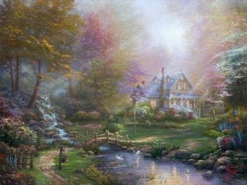 in perfect tune Painting - A Mothers Perfect Day Thomas Kinkade